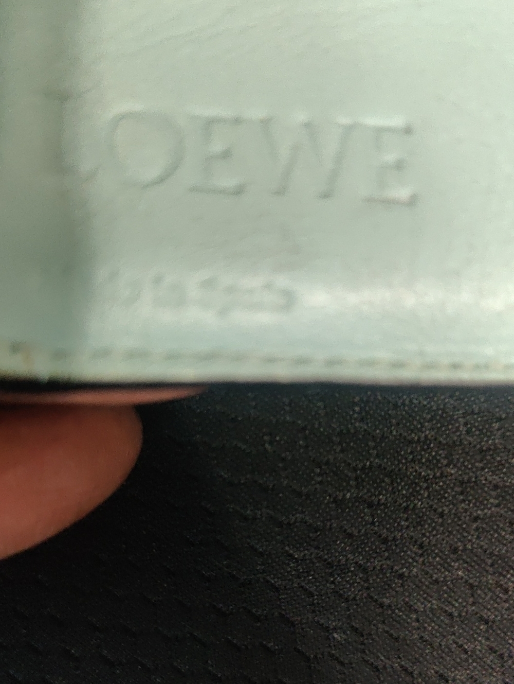 Loewe Embossed Anagram Compact Wallet Mint Green Boutique Clean Condition COA - Picture 5 of 15